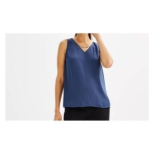 Women's Nine West Sleeveless V-Neck Blouse‎ Size XXL In Blue!